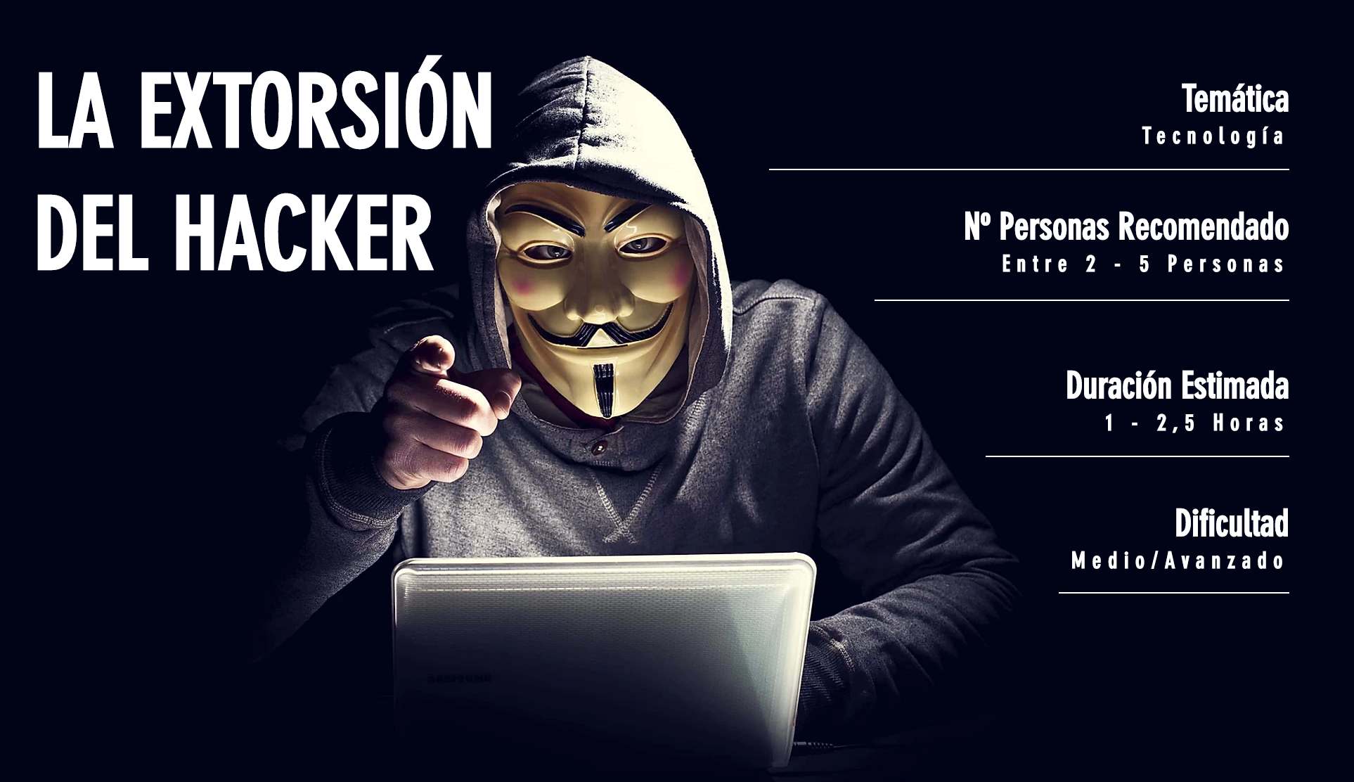 escape room online extorsión hacker