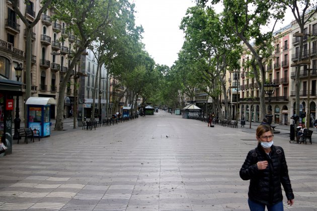 La Rambla vacía Sant Jordi 2020 ACN