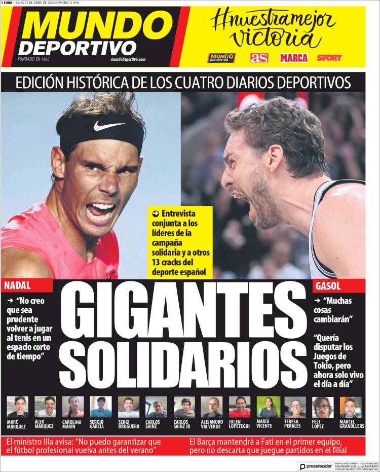 Mundo deportivo 27 abril