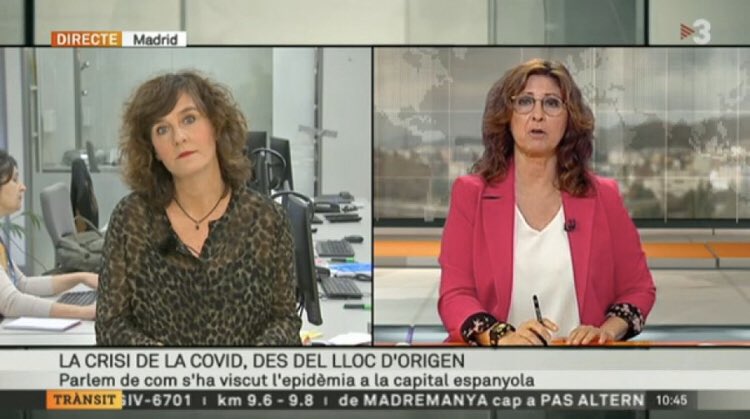 TV3 rètol coronavirus Madrid @amelanovela