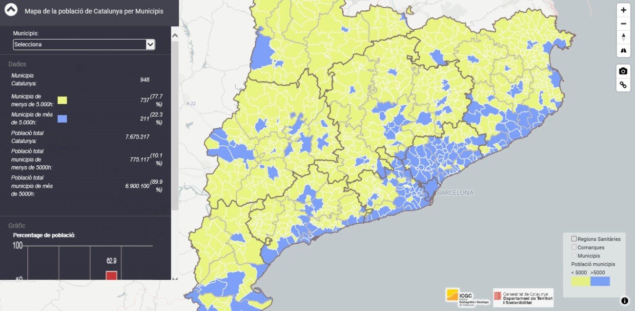 visor Institut Cartogràfic i Geològic de Catalunya per municipis acn