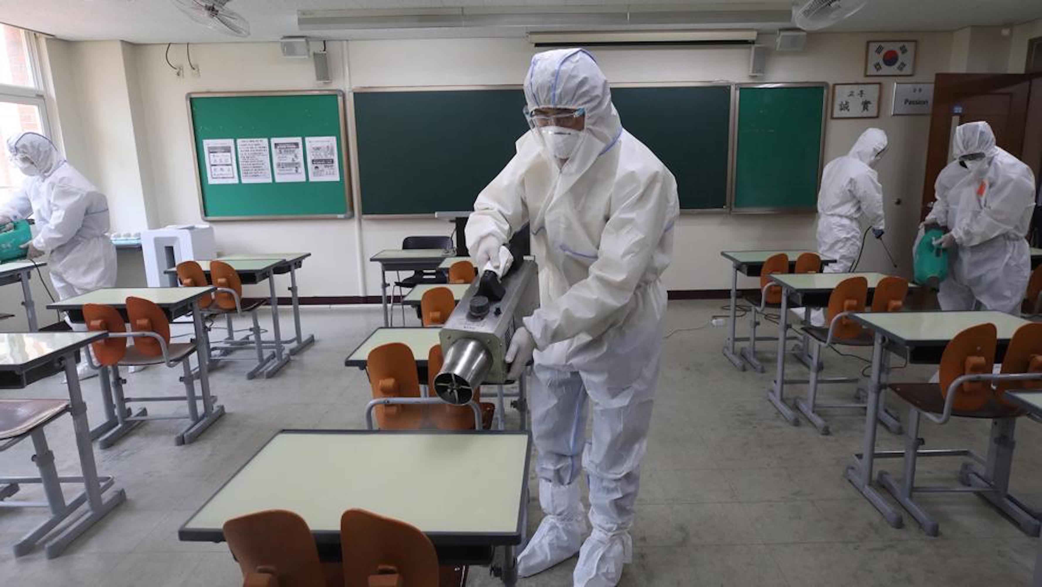 corea del sud desinfeccio escoles