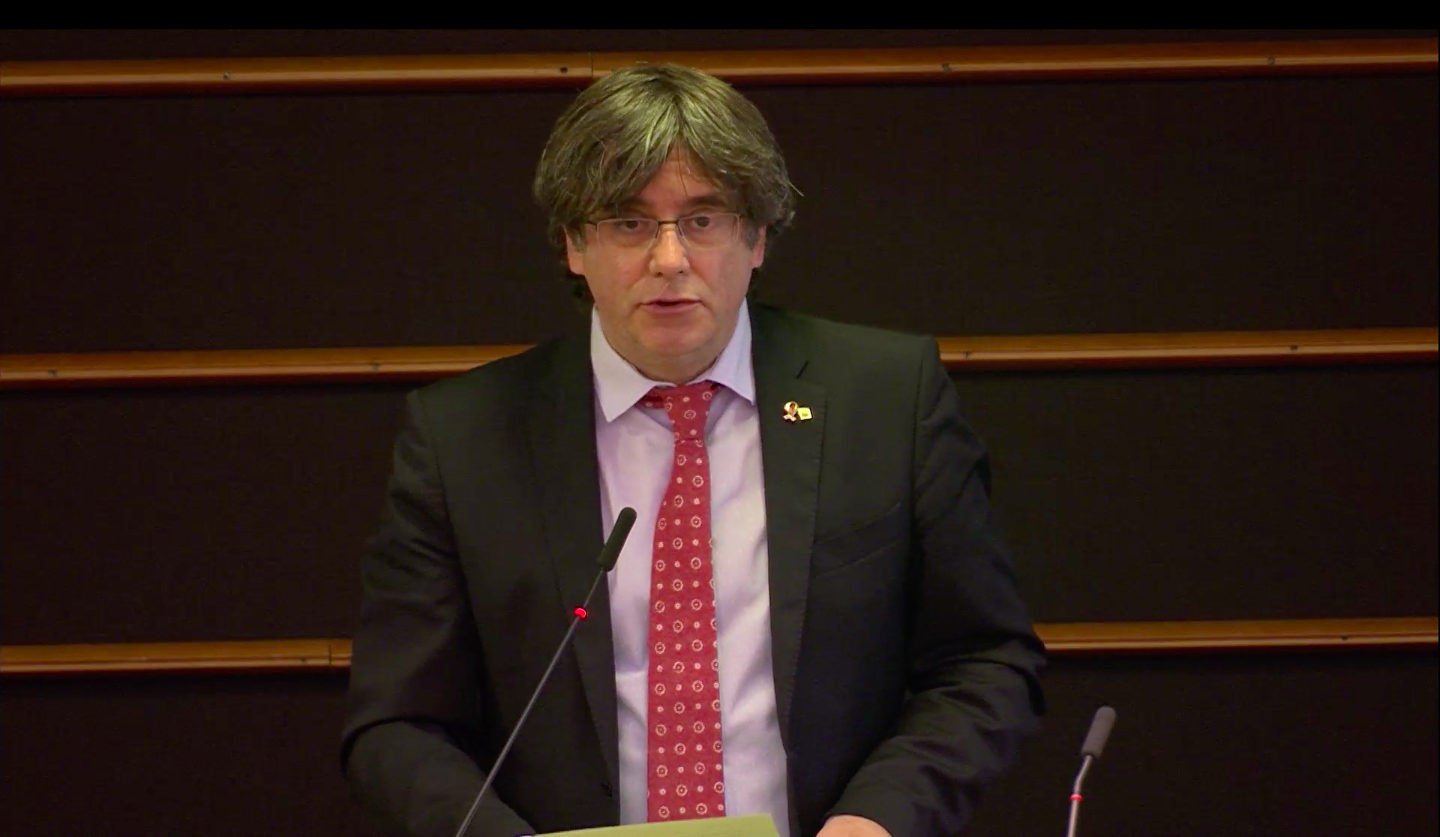 Puigdemont warns EU Parliament to attend to damaged democracy as well as economy