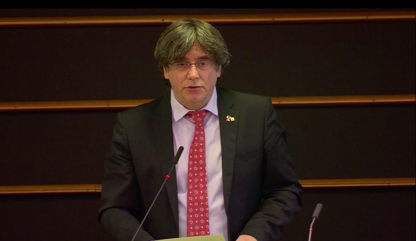 Toc d'alerta de Puigdemont davant del Parlament Europeu pels presos polítics