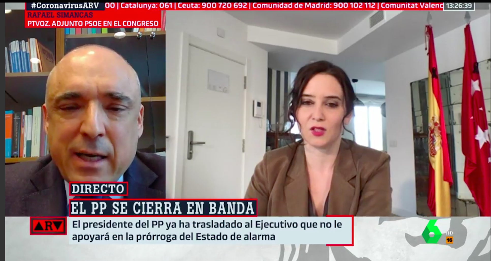 Simancas: "España tiene tantos muertos por Covid porque en España está Madrid"