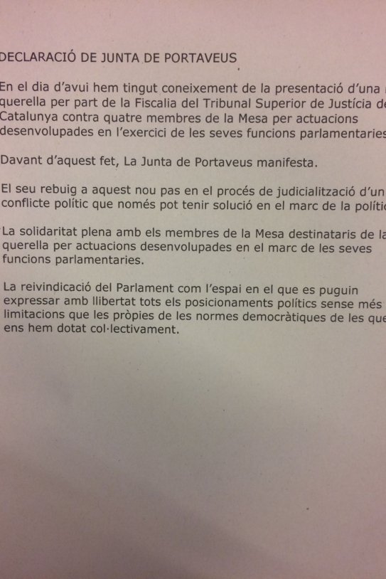 declaracio junta portavoces