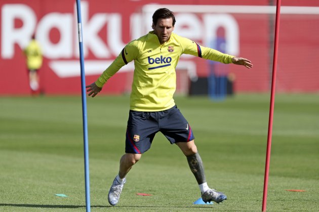 Messi entrenament Barca FC Barcelona