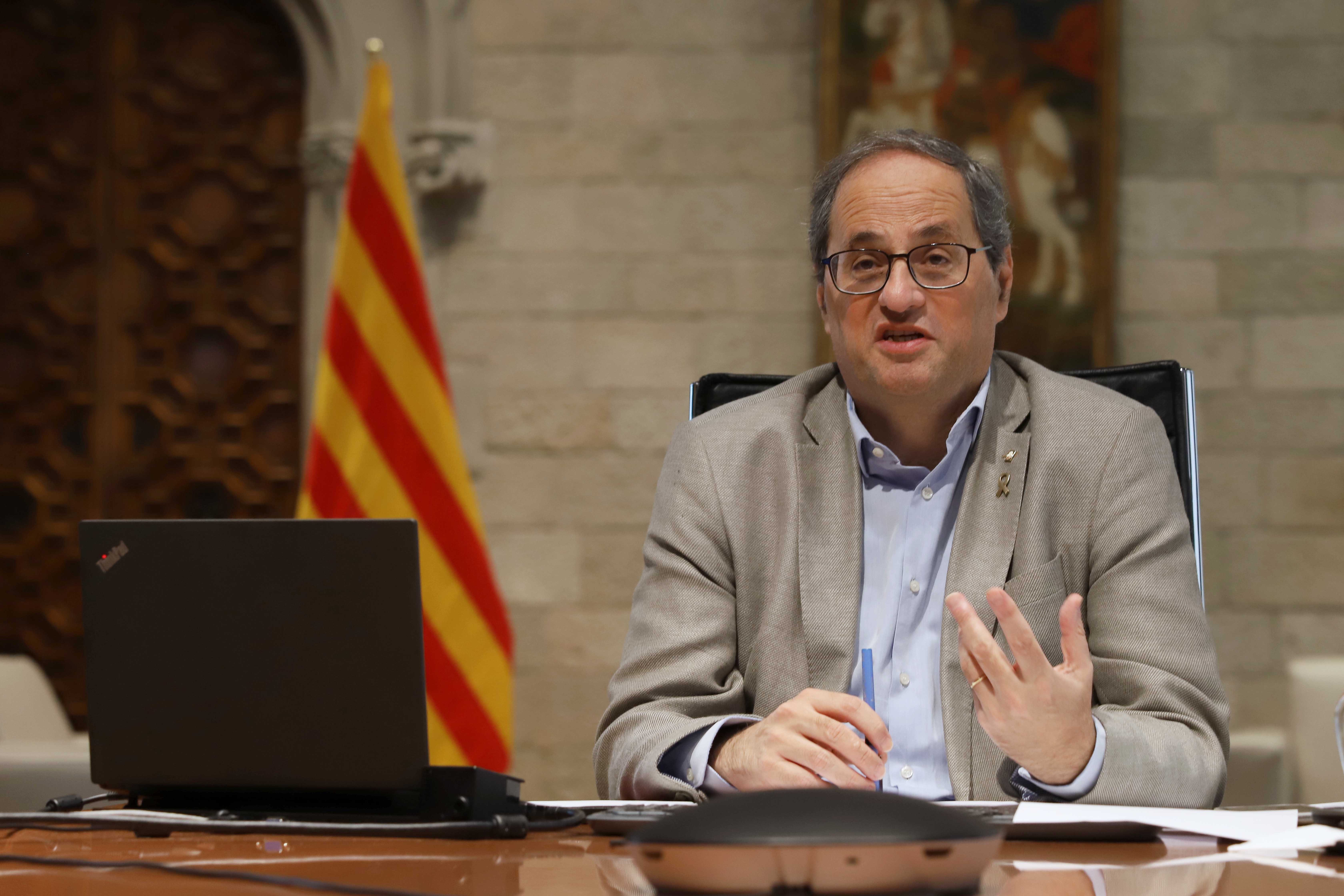 Torra celebra la unidad independentista en el Congreso de los Diputados