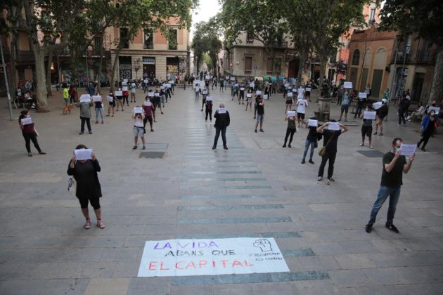 ELNACIONAL manifestacio cdr plaça virreina coronavirus - sergi alcazar