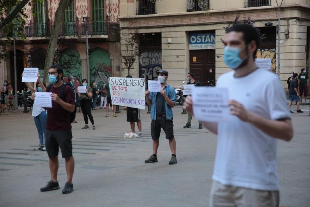 ELNACIONAL manifestacio cdr plaça virreina coronavirus - sergi alcazar