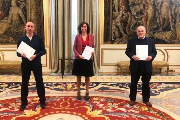 Luis Rubiales Irene Lozano Javier Tebas EuropaPress