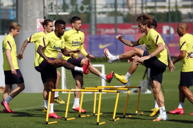 Entrenament Barca Semedo Rakitic @FCB