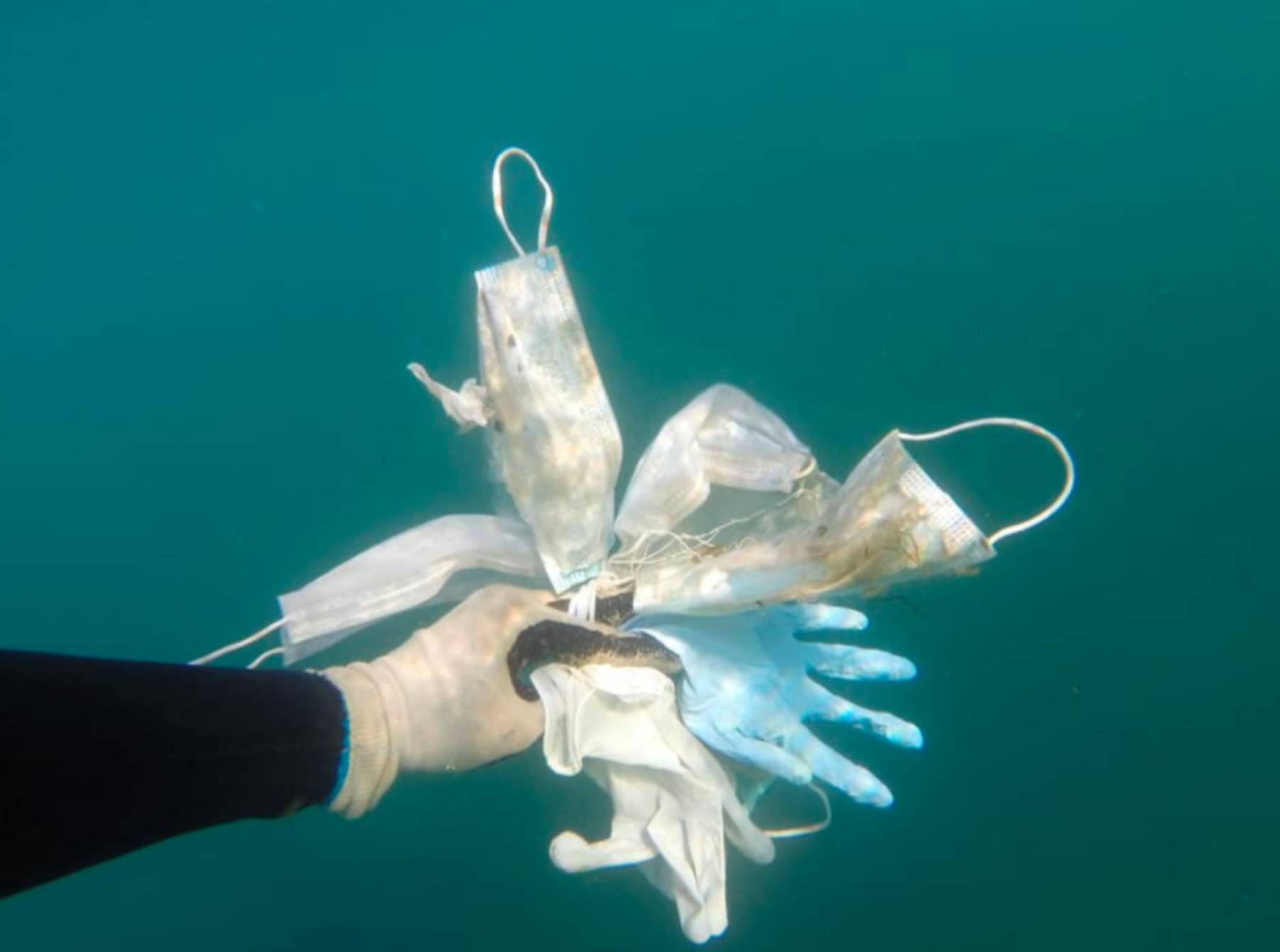 Guantes y mascarillas, la nueva basura marina