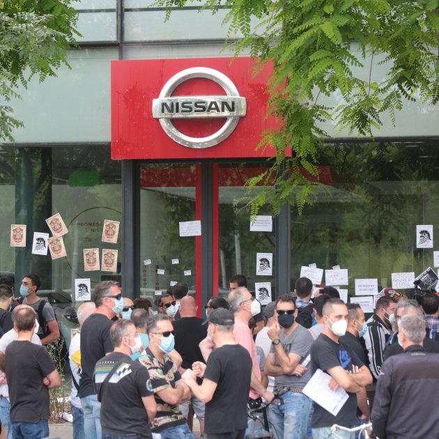 Protesta treballadors Nissan concessionari Barcelona Sergi Alcàzar