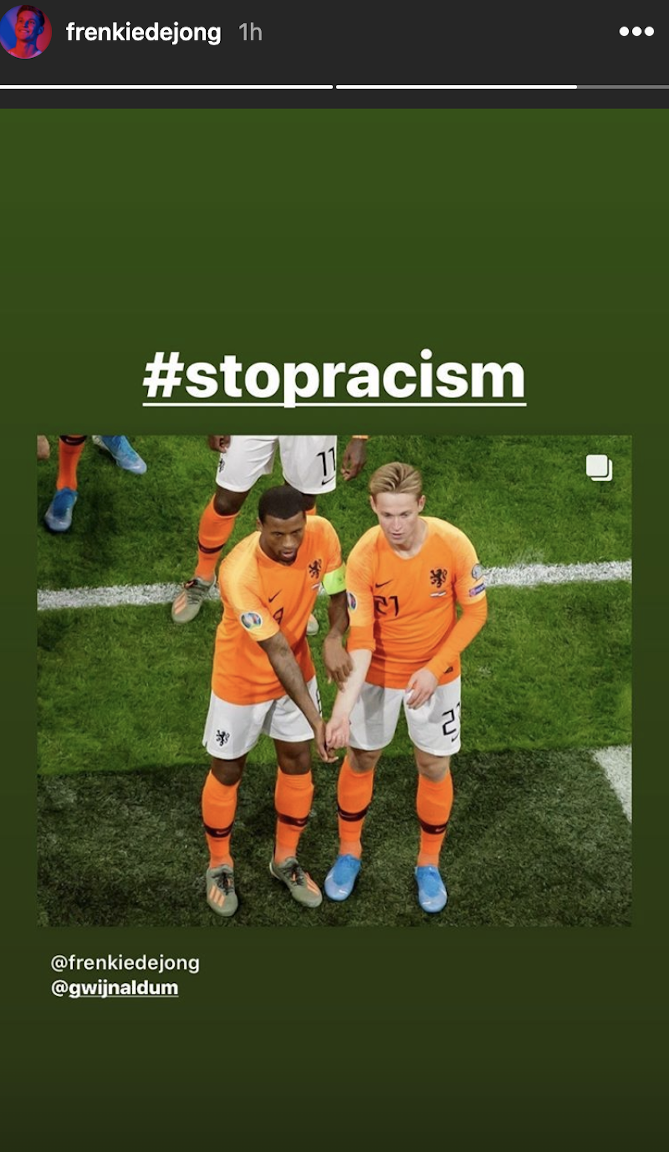 Frenkie de Jong contra racismo @frenkiedejong