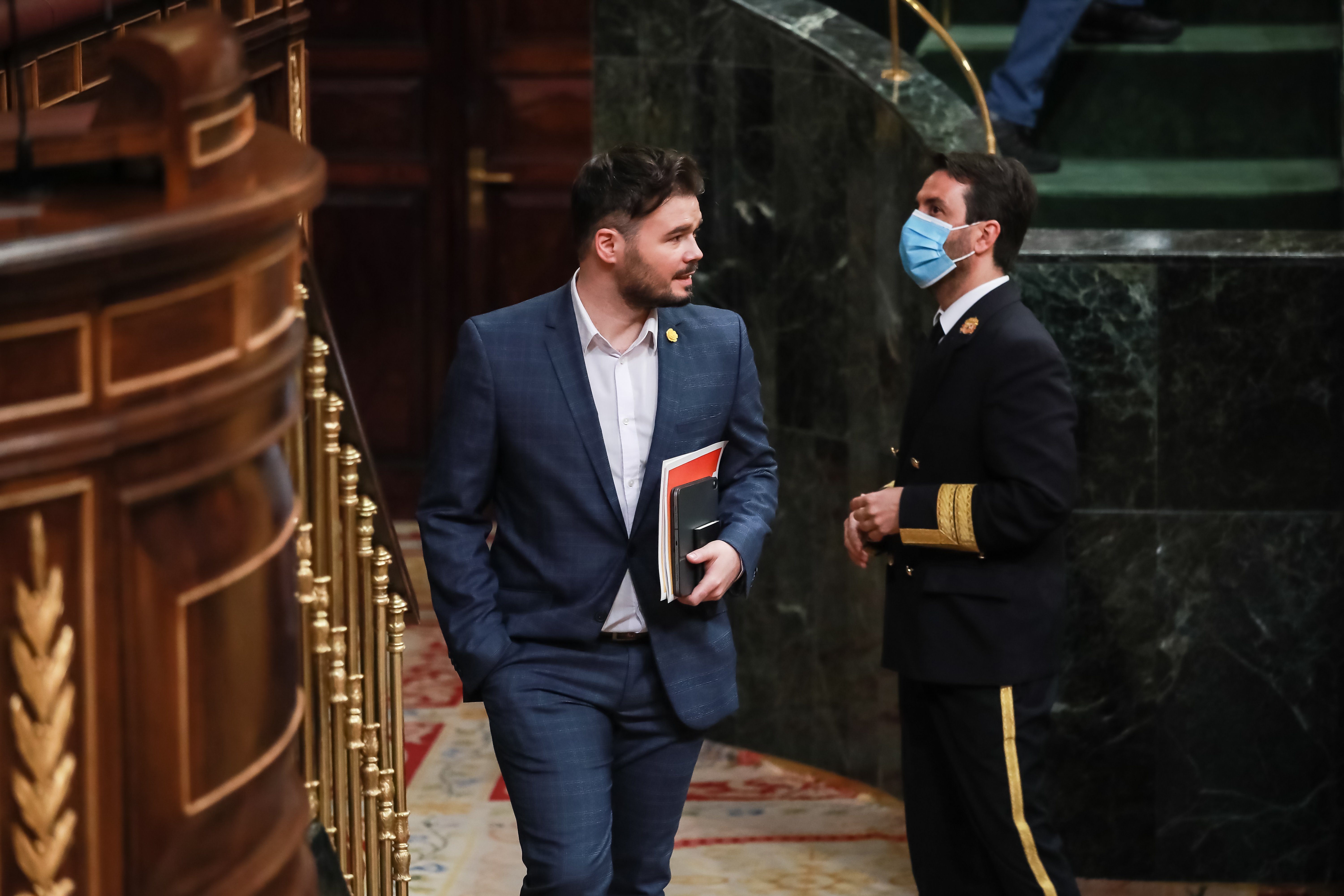 Rufián recuerda a Borràs que su suplicatorio "no depende de ERC"