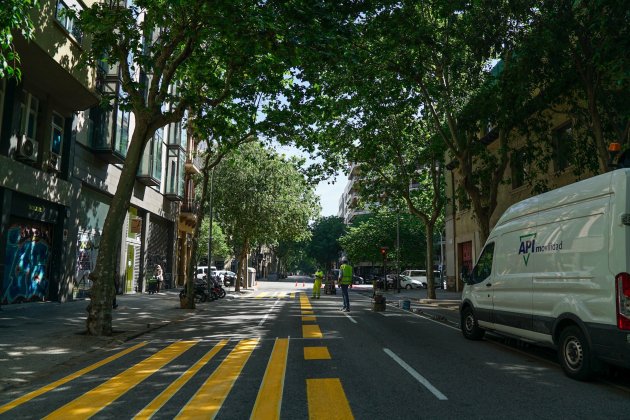 ampliació voreres consell de cent ajuntament de barcelona