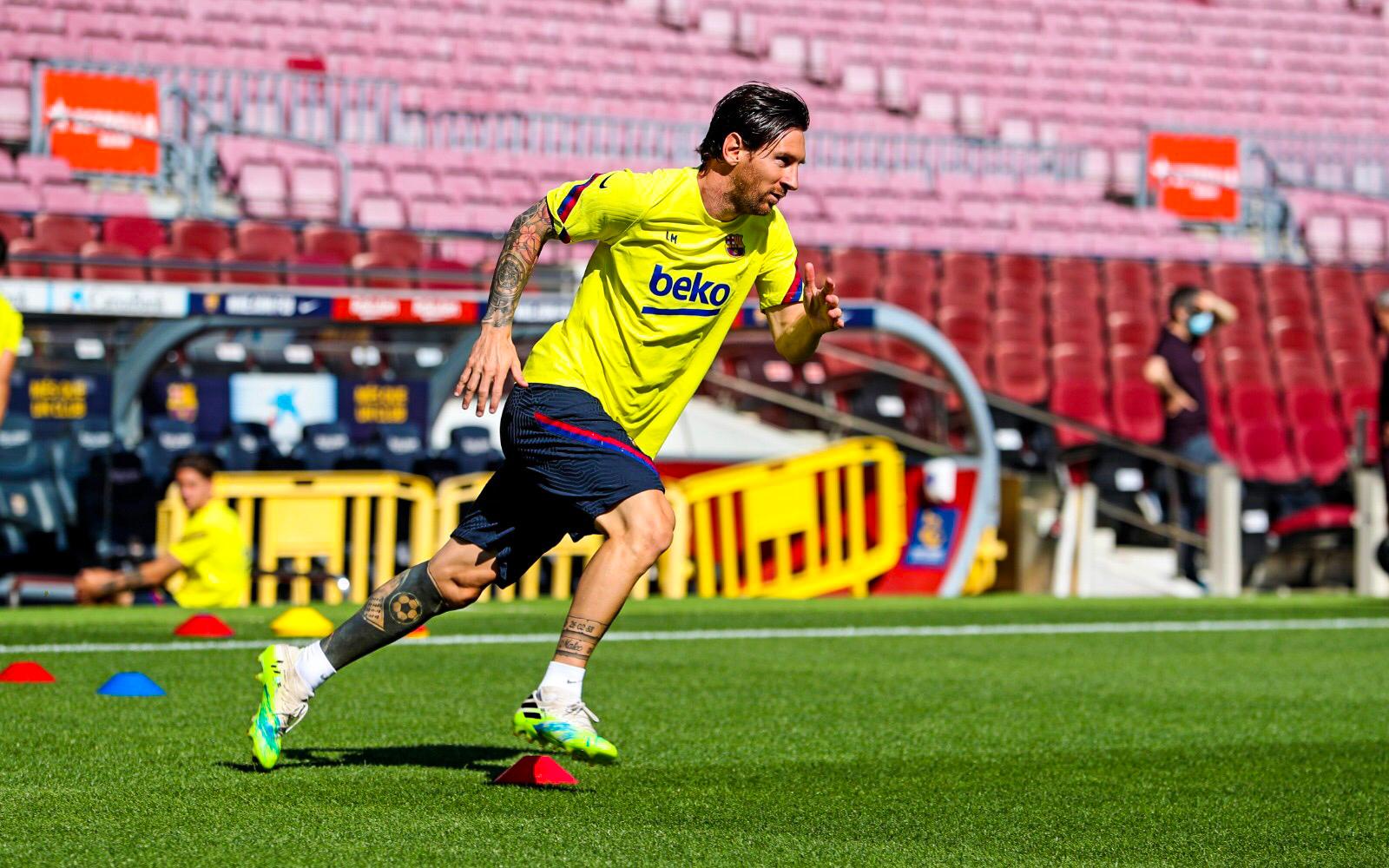 Messi es retroba amb el Camp Nou però l'alarma encara està encesa