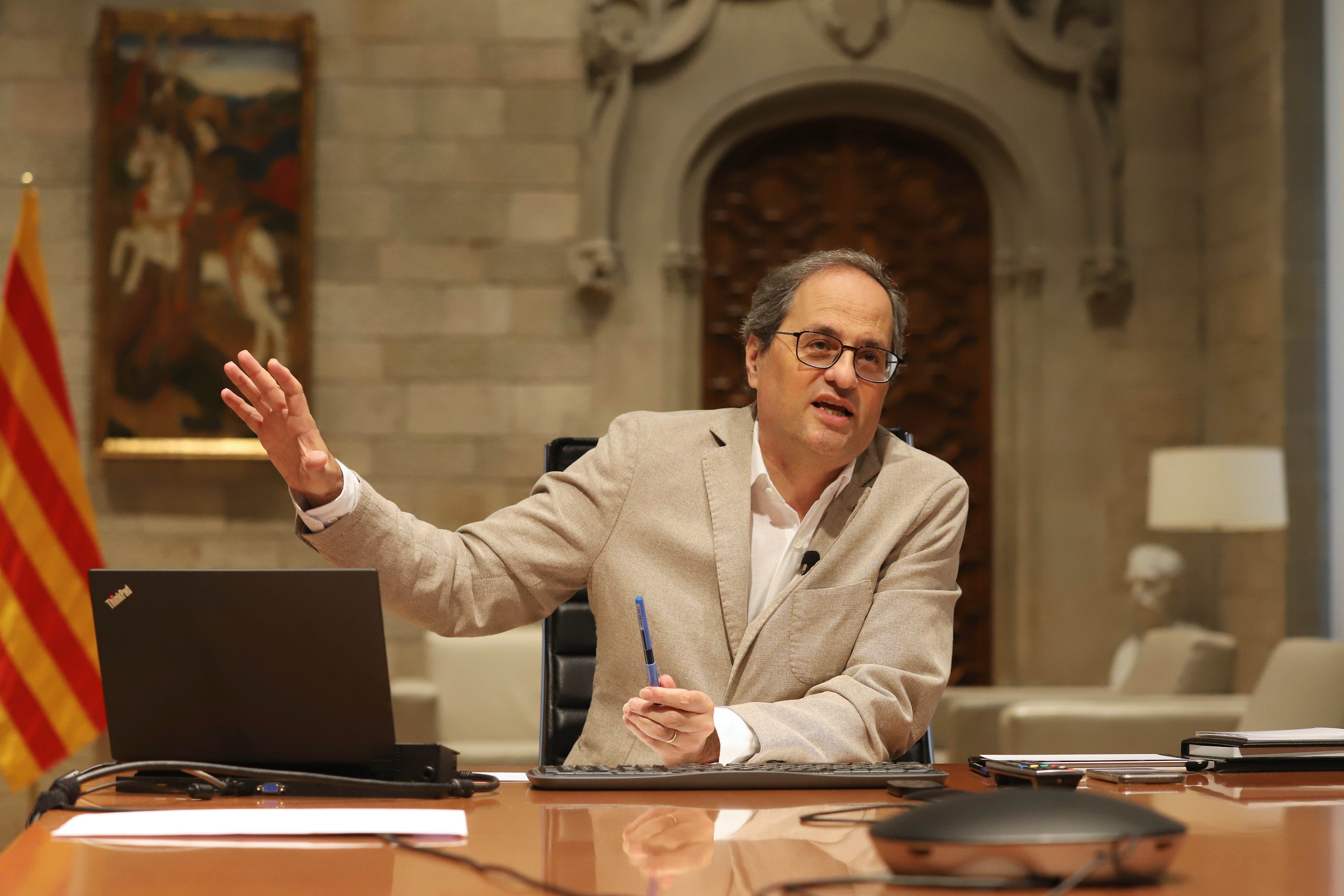 Torra, a Asens: "El hàndicap és ser en un govern que nega l'autodeterminació"