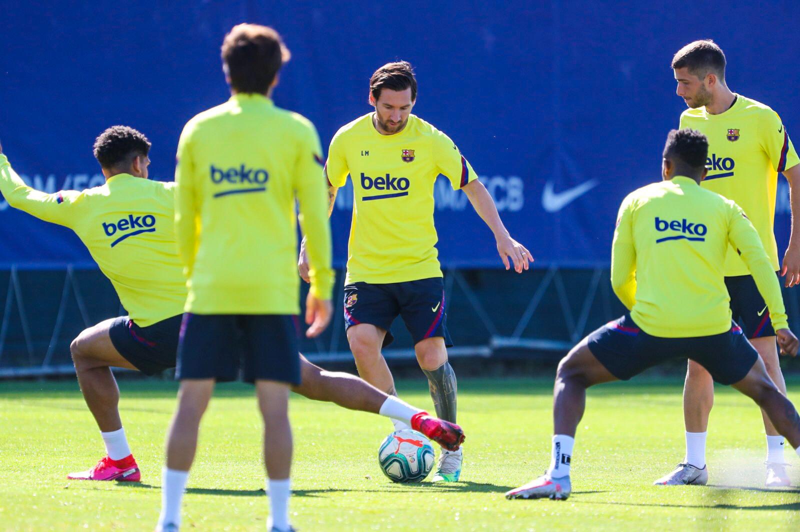 Jugada inverosímil en el entrenamiento del Barça que sólo puede hacer Messi