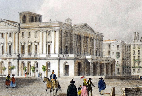 La Casa de la Llotja, un cop concloses les obres de l'embocall neoclàssic (principis del segle XIX). Font Casa de la Llotja