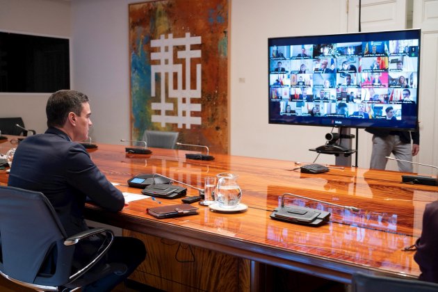 Pedro Sánchez videoconferencia presidents EFE