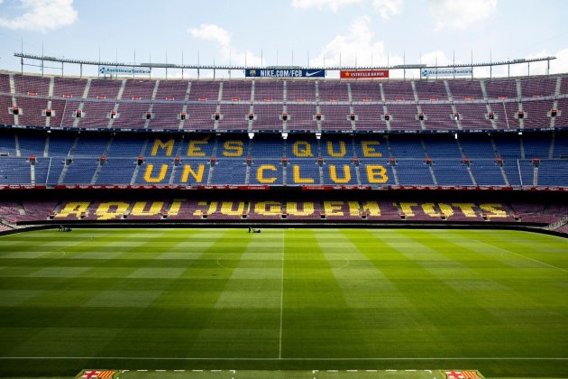 Campo Nuevo vacío sin public mosaico Barca Leganes FC Barcelona