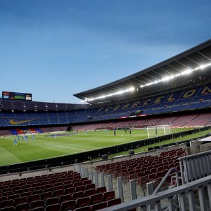 SORPRENDENTES El Nou, vacío durante el Barça-Leganés