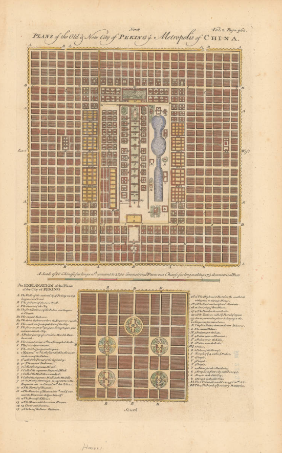 Plano de Pequin (1790). Fuente Cartoteca de Catalunya