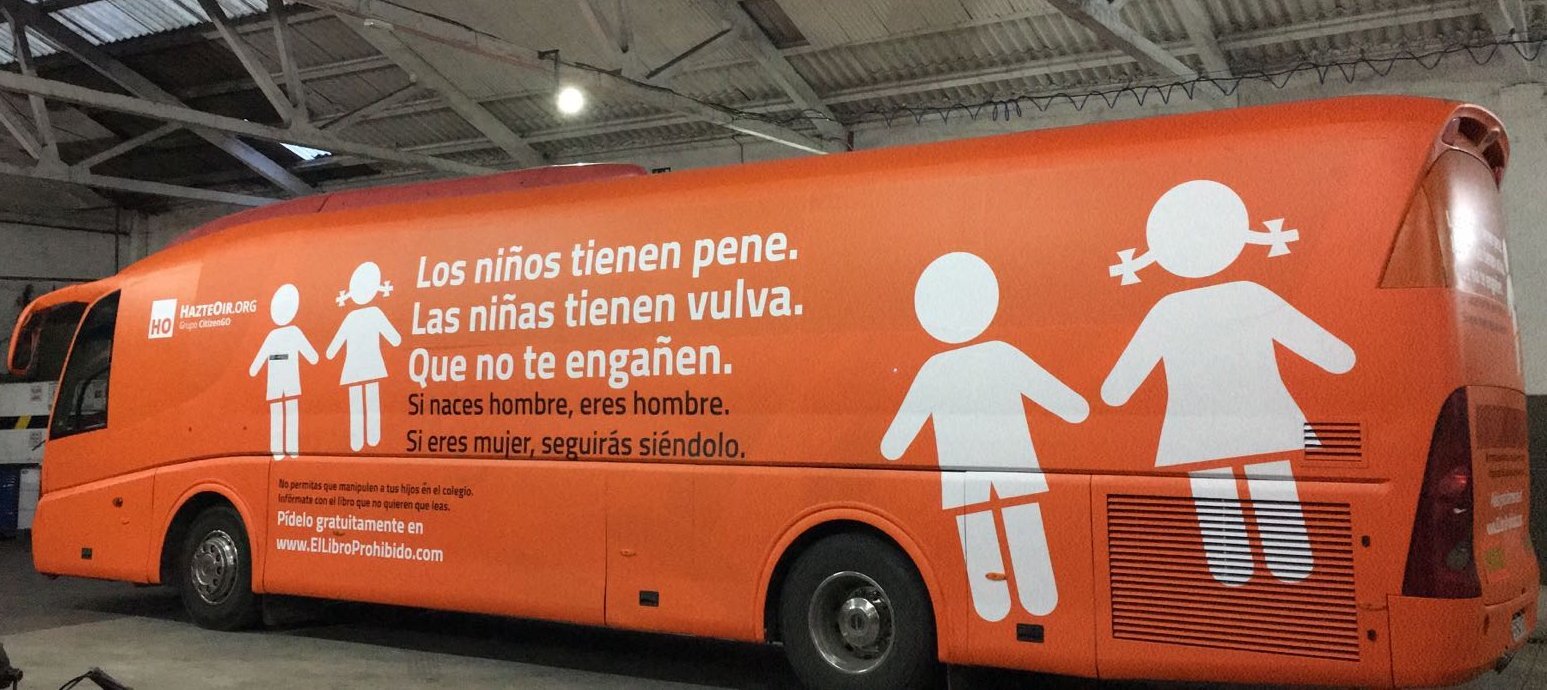 El polémico autocar transfóbico de HazteOir.org hará parada en Barcelona