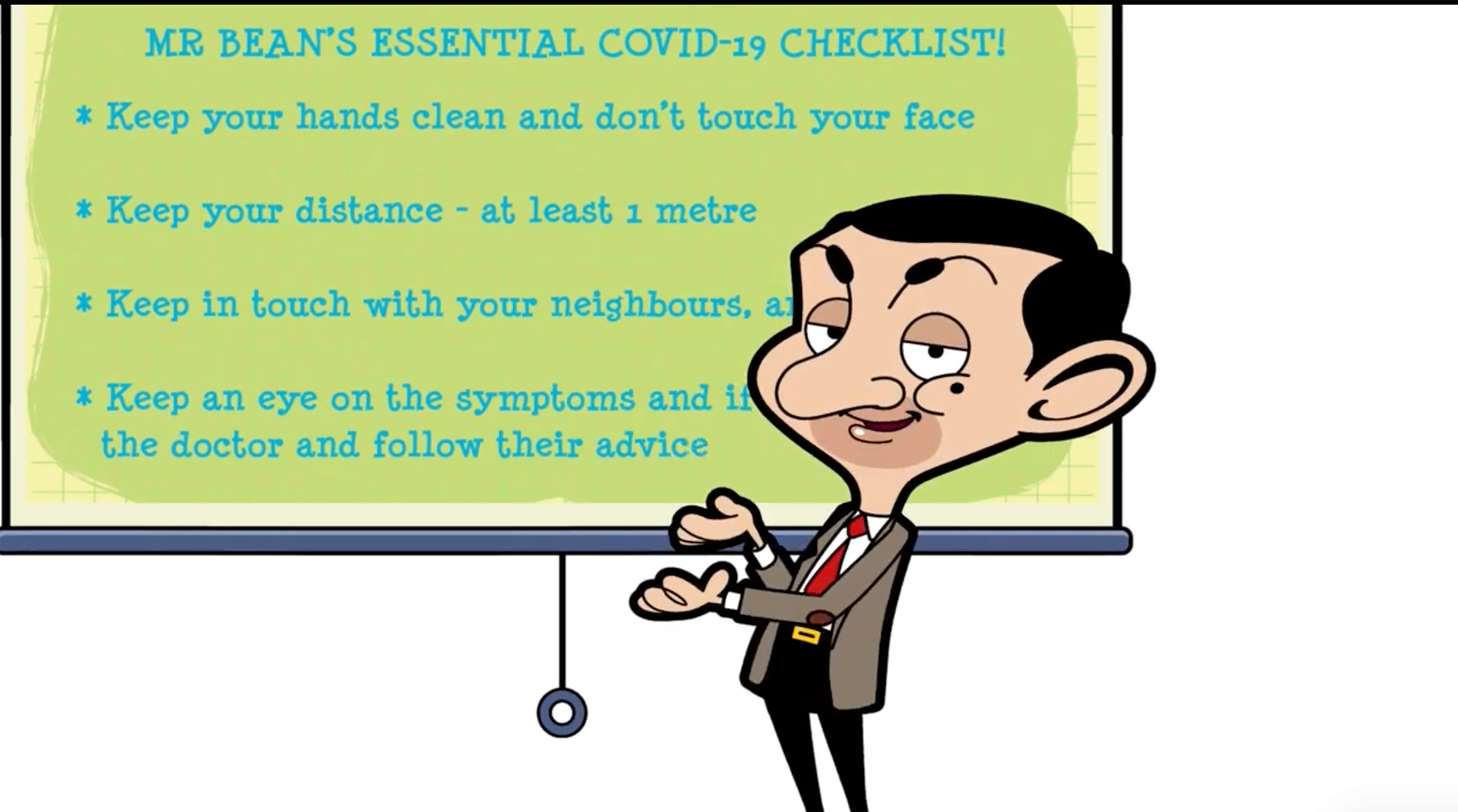 Mister Bean nos dice cómo prevenir la Covid-19