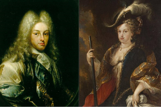 Felipe V y Gabriela de Saboya. Fuente Wikimedia Commons