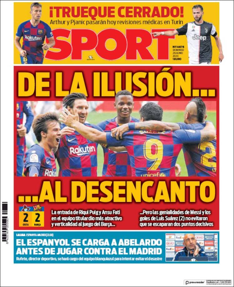 Sport Portada 28 06 2020