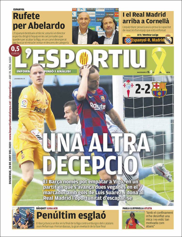 L'Esportiu Portada 28 06 2020