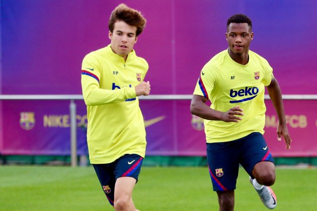 riqui puig ansu fati entrenament @fcbarcelona