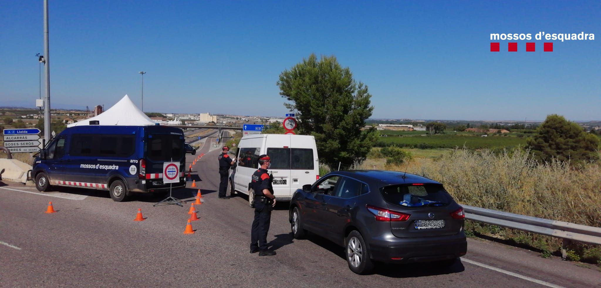 Els Mossos controlen les entrades i sortides del Segrià