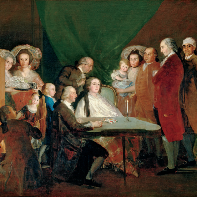 La familia de Lluis Borbó Farnese (1784), obra de Francisco de Goya, Font Wikimedia Commons