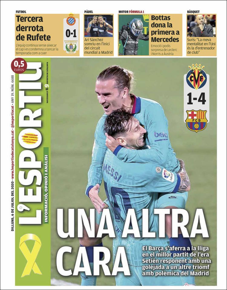 L'Esportiu Portada 06 07 2020