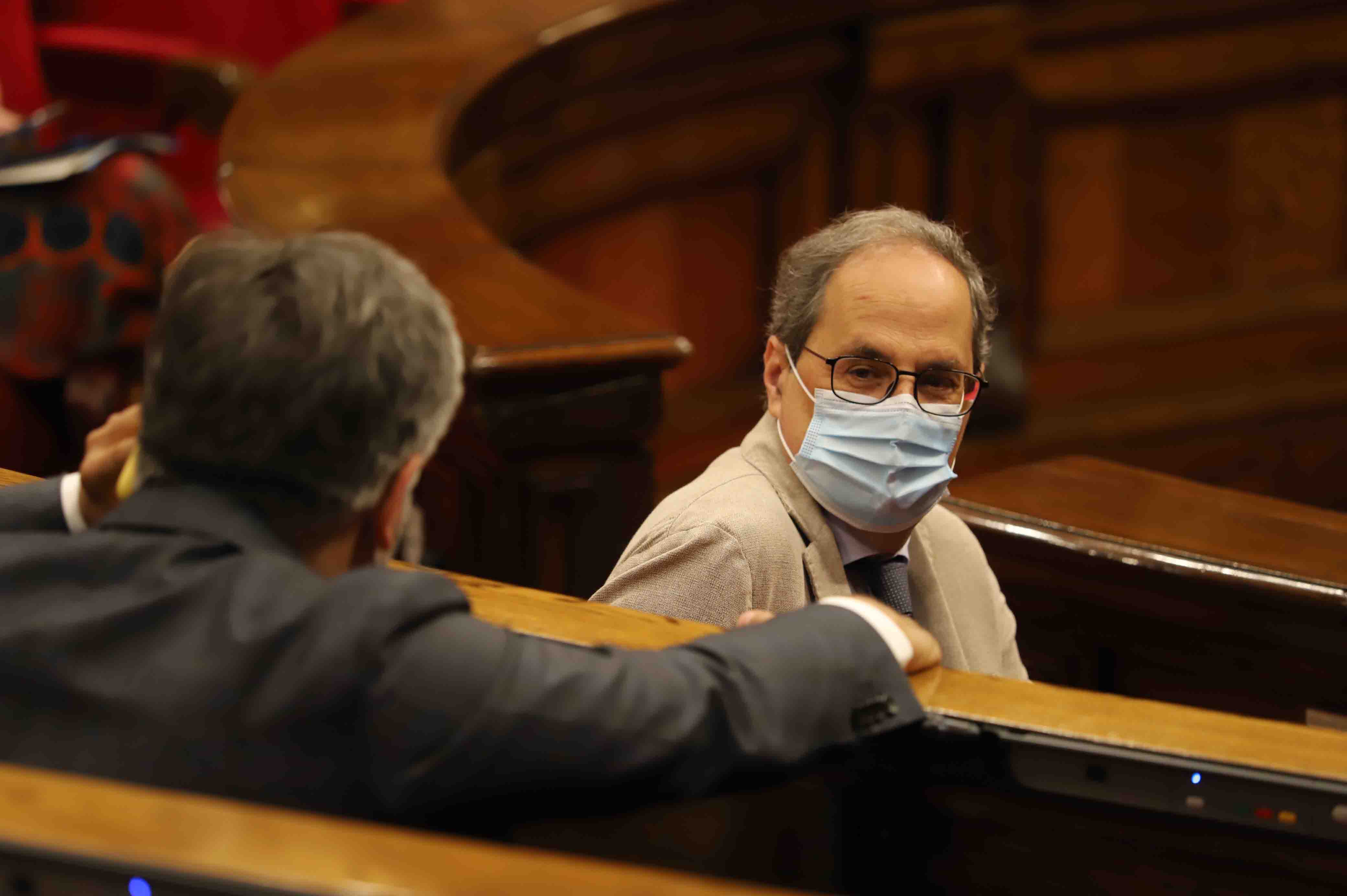 Torra anuncia que des de demà serà obligatori l'ús de mascaretes a Catalunya