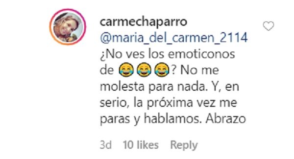 Captura respuesta carme