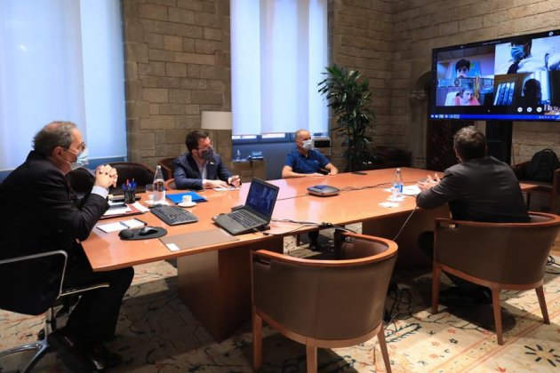 Reunió Torra i Aragonès coronavirus Lleida   Jordi Bedmar