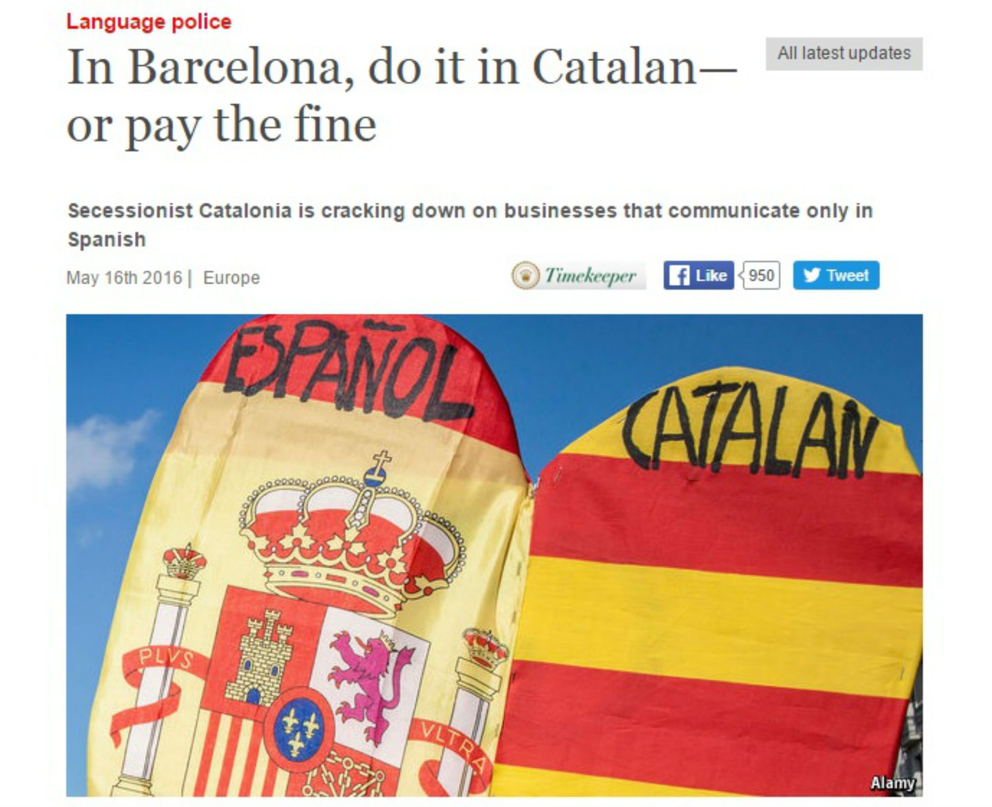 'The Economist' cuestiona las sanciones lingüísticas