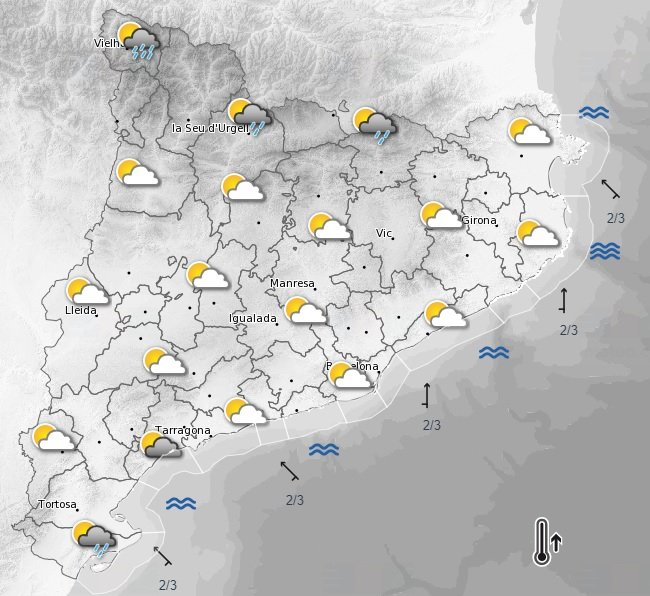 previsión meteocat 23 julio