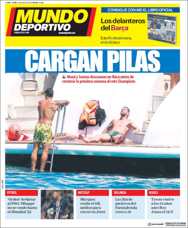 Mundo Deportivo Portada 24 07 2020