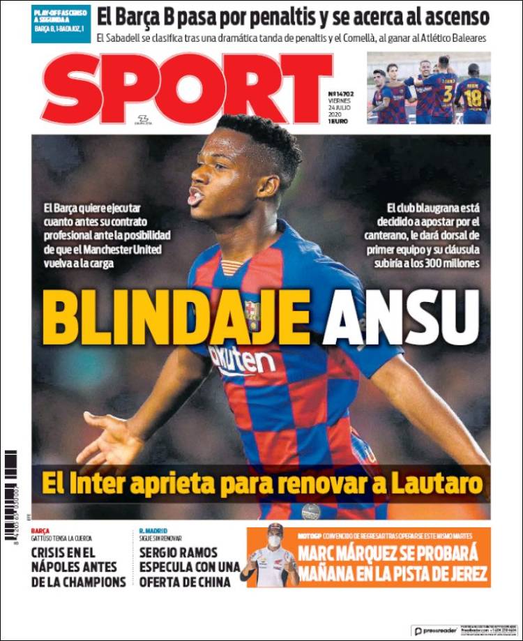 Sport Portada 24 07 2020