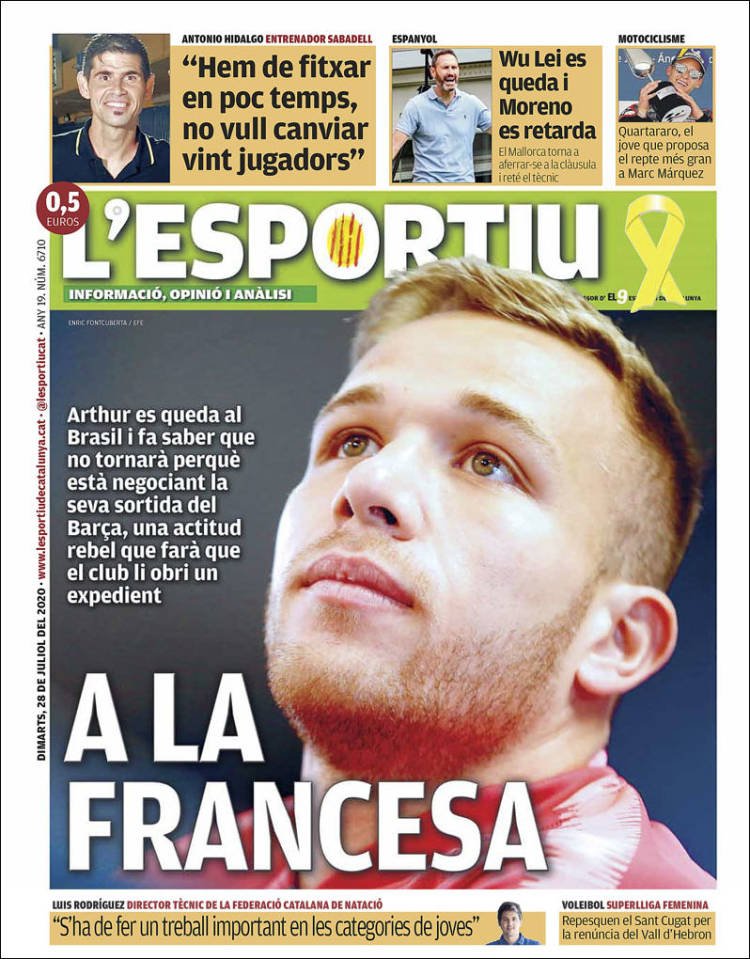 L'Esportiu Portada 28 07 2020