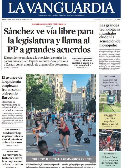 La Vanguardia 30 juliol