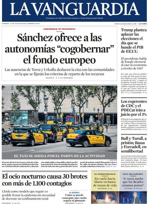 La VANGUARDIA 31 juliol