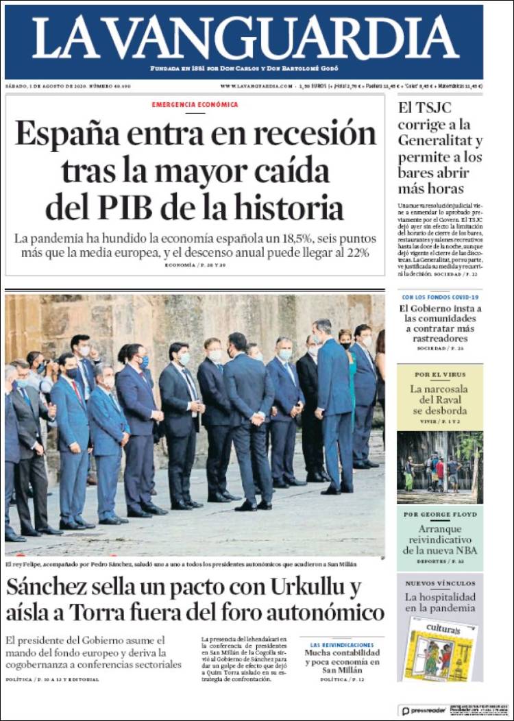 LA VANGUARDIA 1 agosto