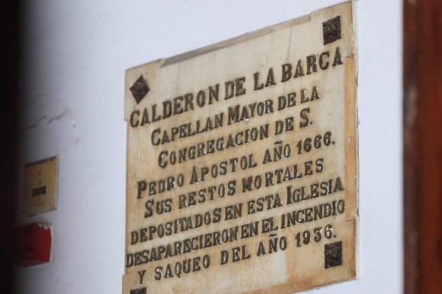 Placa església Calderon Barca